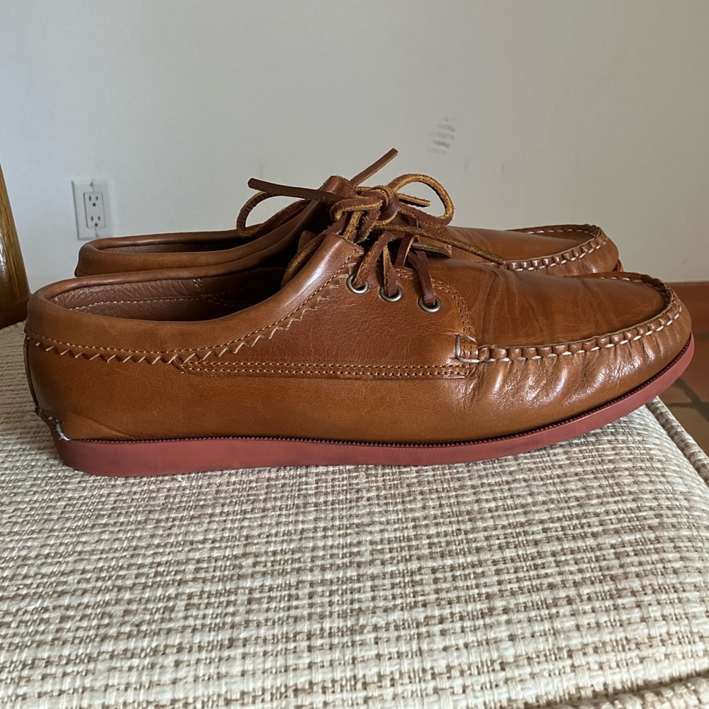 Quoddy Blucher Whiskey Brown Leather Men’s 9.5D w/Original Bag